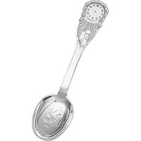 Aito hopeinen perinteinen kummilusikka kello-ankka kuvioinnilla 521-104