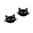 Mustat kissa korvakorut, hopeaa 5863