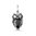 Pöllö kaulakoru hopeaa musta kivi 45cm ketjulla