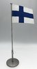 Pöytämallin Suomen lippu tinan värisellä 40cm rungolla