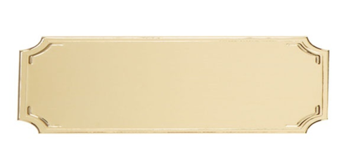 Kultaisen värinen premium kaiverruslaatta omalla tekstillä, 50 x 16 mm