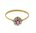 Diana kultasormus rubiini ja 6x0,01 timantit