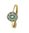 Diana kultasormus smaragdilla, 8x0,01ct timantit