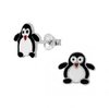 Mustavalkoiset pingviinit - hopeakorvakorut SFB2M