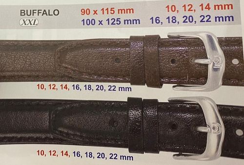 Buffalo kellonranneke XXL 16-22mm musta tai ruskea (100x125mm)