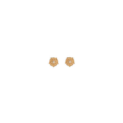 Lumoava Metsäkukkia kultaiset timanttikorvakorut